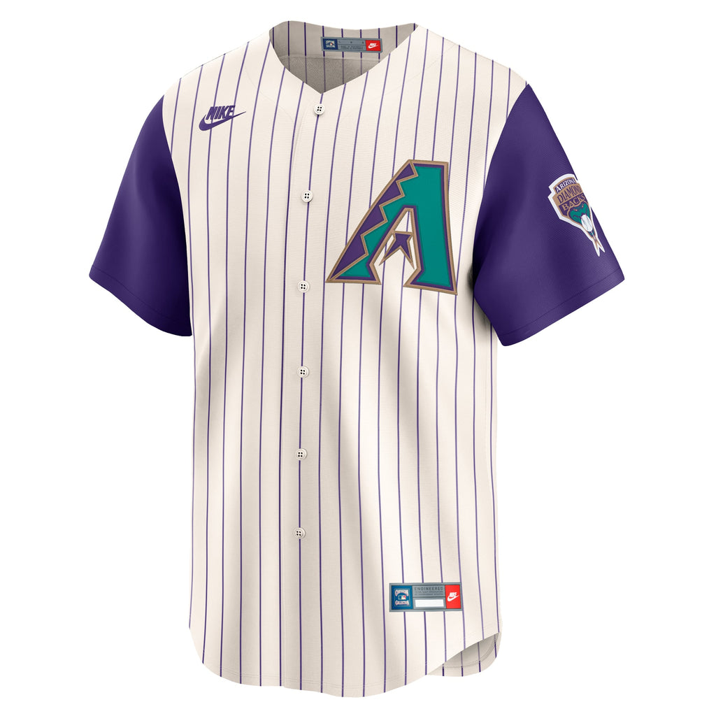 Men's Arizona Diamondbacks Randy Johnson Nike Cream Throwback Cooperstown Collection Limited Jersey - 3