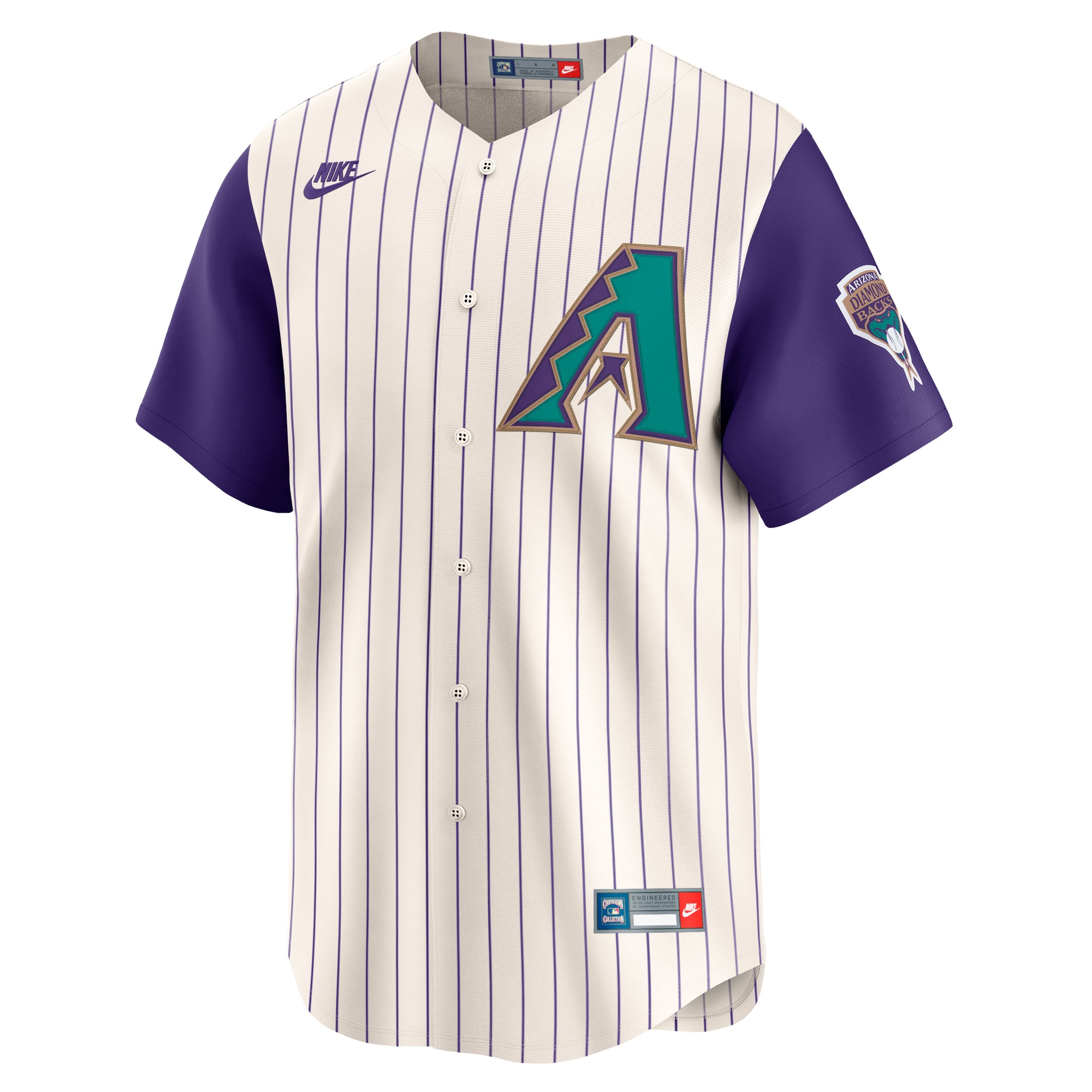 Men's Arizona Diamondbacks Randy Johnson Nike Cream Throwback Cooperstown Collection Limited Jersey - 3