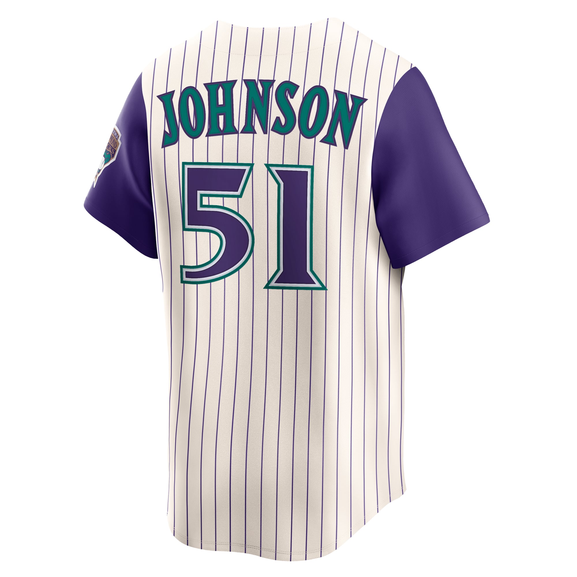 Men's Arizona Diamondbacks Randy Johnson Nike Cream Throwback Cooperstown Collection Limited Jersey - 4