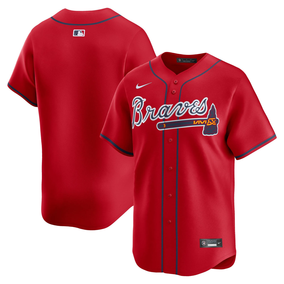 Men's Atlanta Braves Nike Red Alternate Limited Jersey