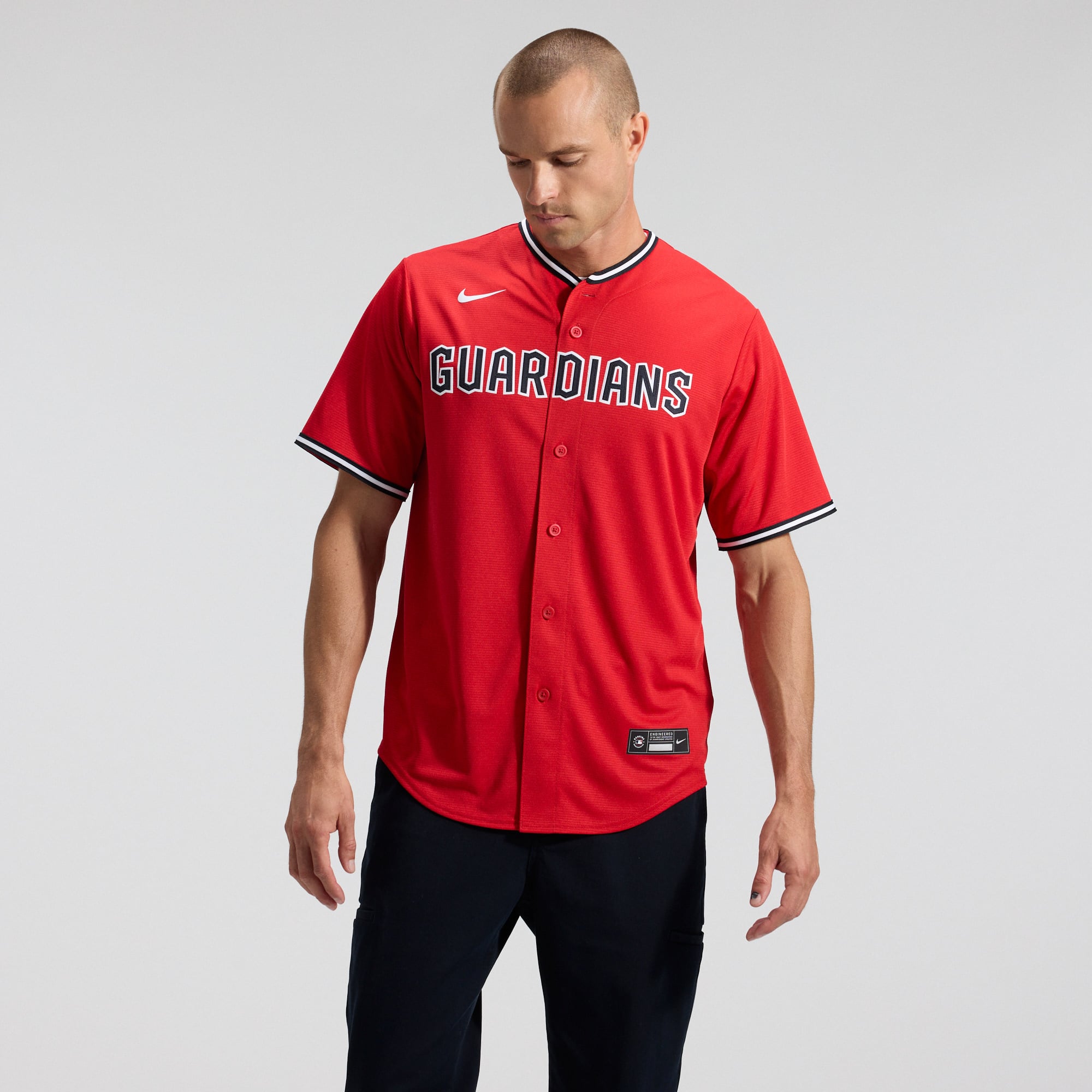 Men's Cleveland Guardians Nike Red Alternate 2 Replica Jersey - 2