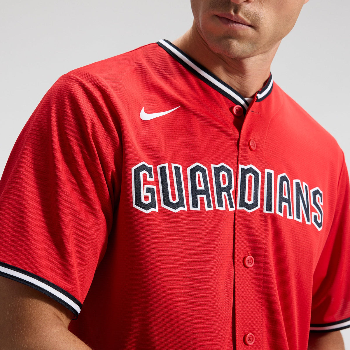 Men's Cleveland Guardians Nike Red Alternate 2 Replica Jersey - 9