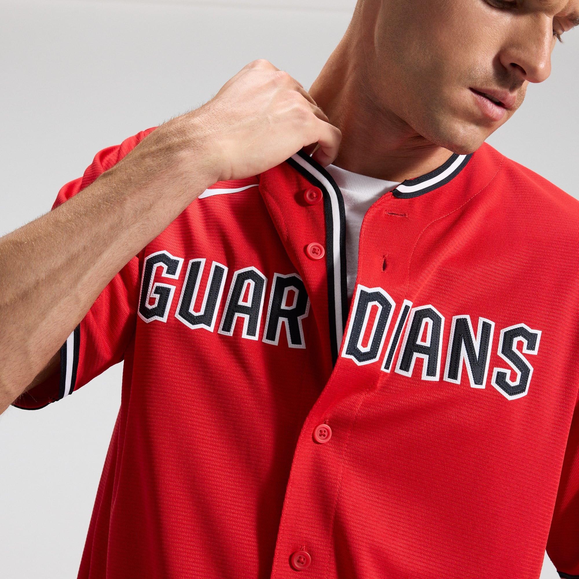 Men's Cleveland Guardians Nike Red Alternate 2 Replica Jersey - 10