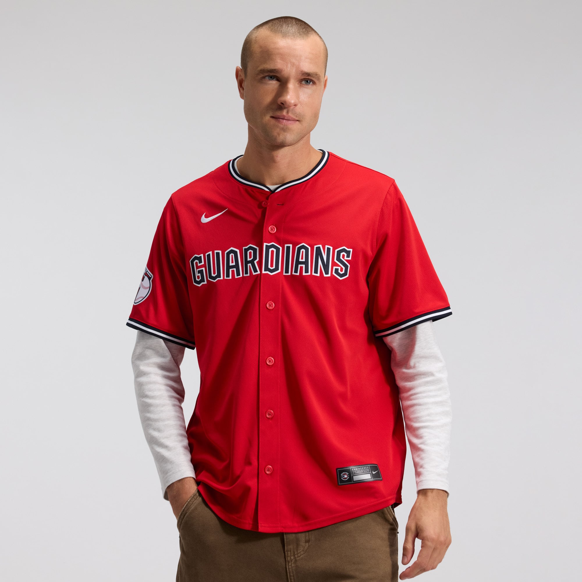 Men's Cleveland Guardians Nike Red Alternate Limited Jersey - 2