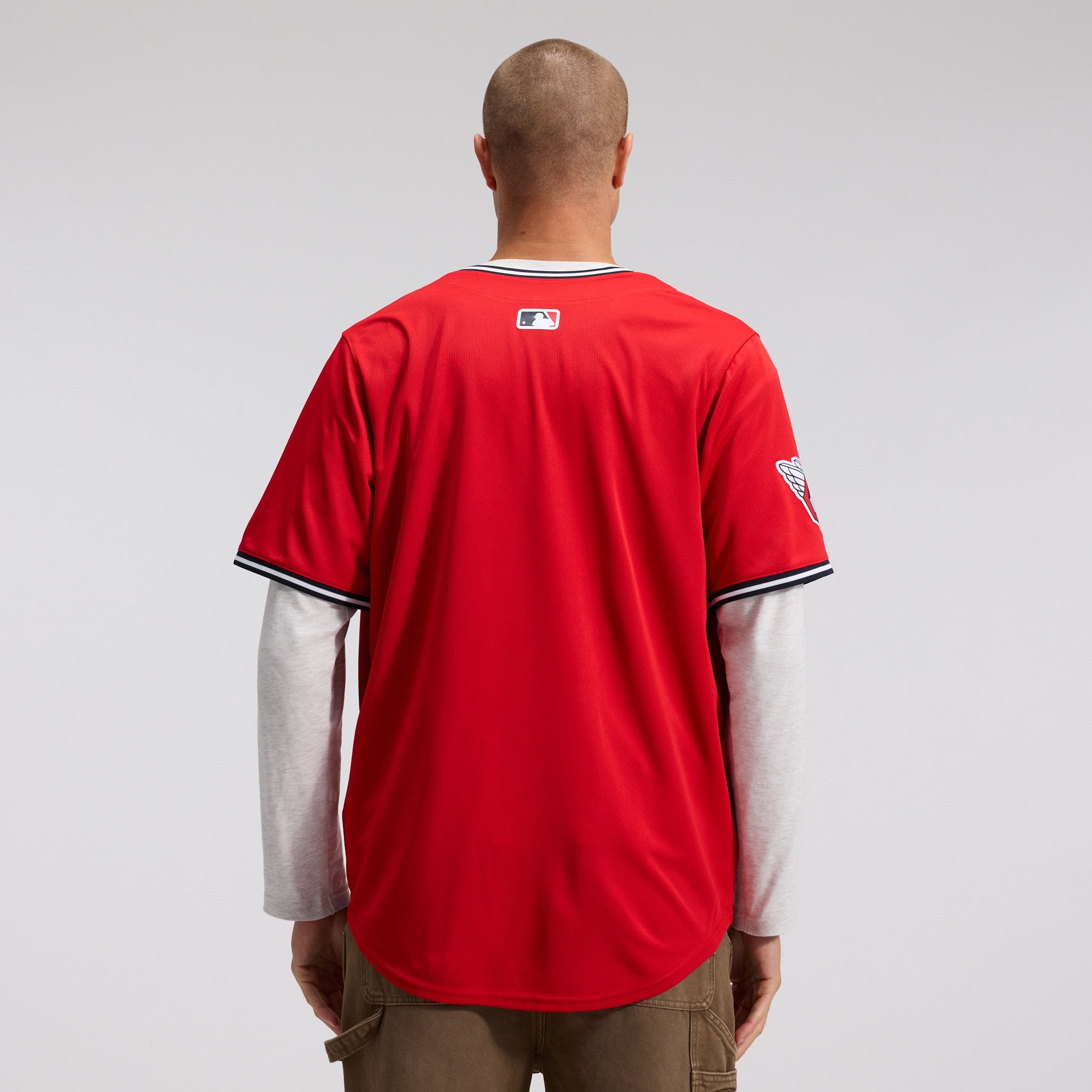 Men's Cleveland Guardians Nike Red Alternate Limited Jersey - 3