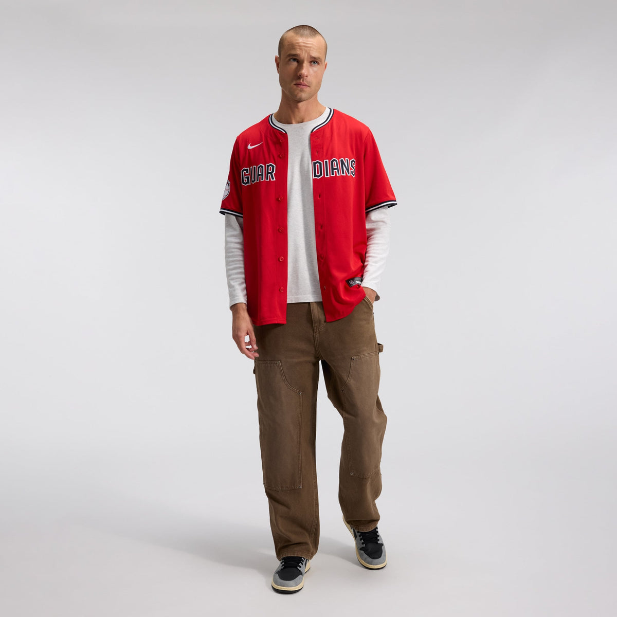 Men's Cleveland Guardians Nike Red Alternate Limited Jersey - 4