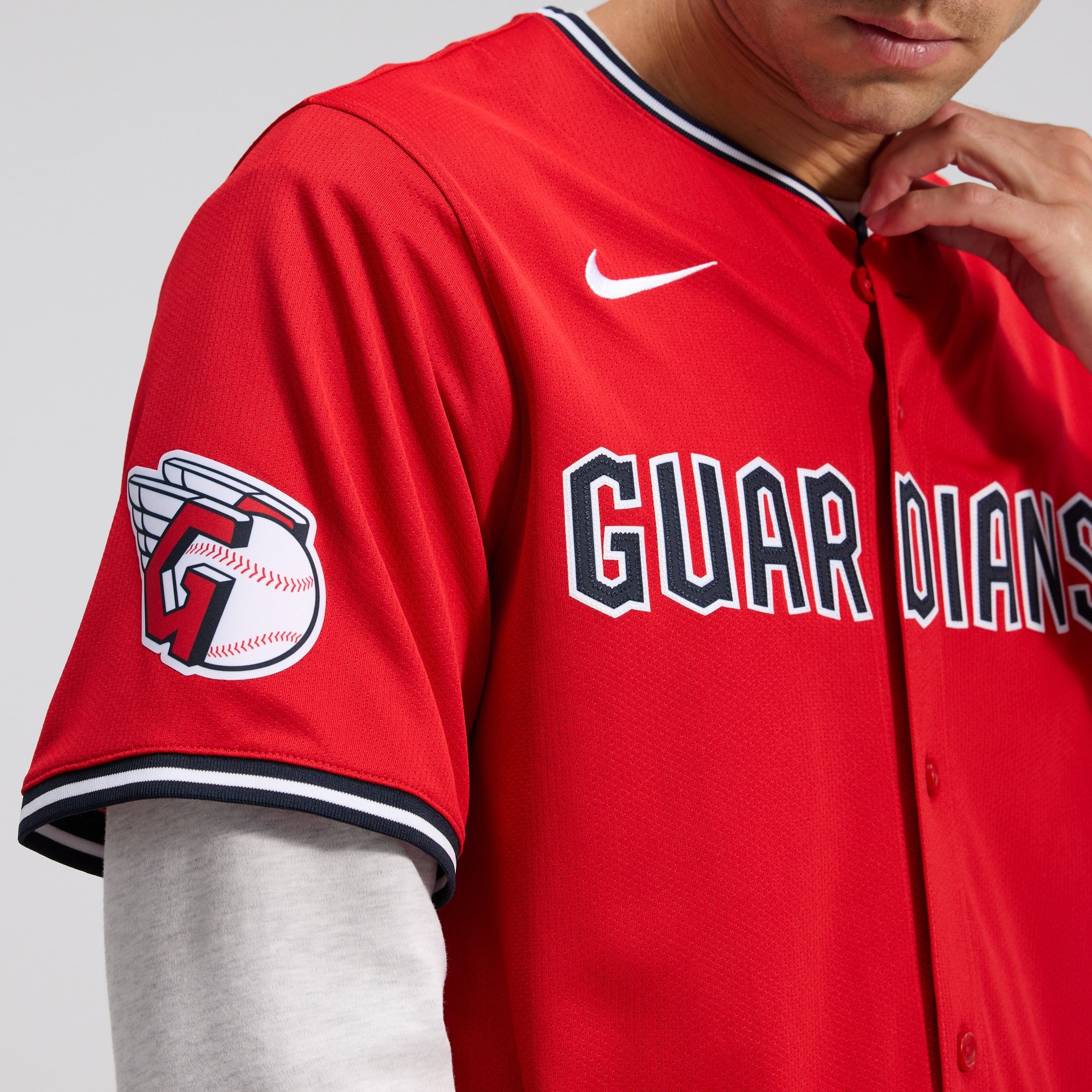Men's Cleveland Guardians Nike Red Alternate Limited Jersey - 9