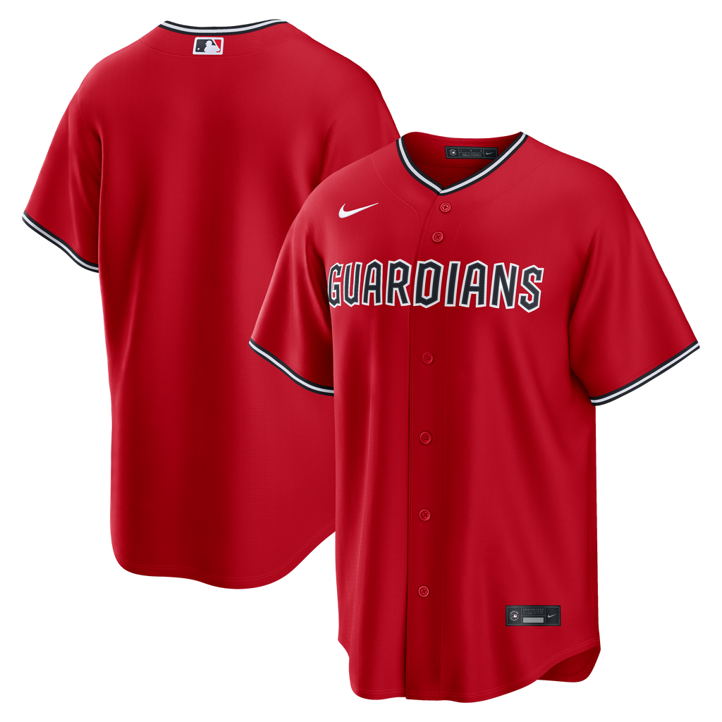 Men's Cleveland Guardians Nike Red Alternate Replica Jersey - 2