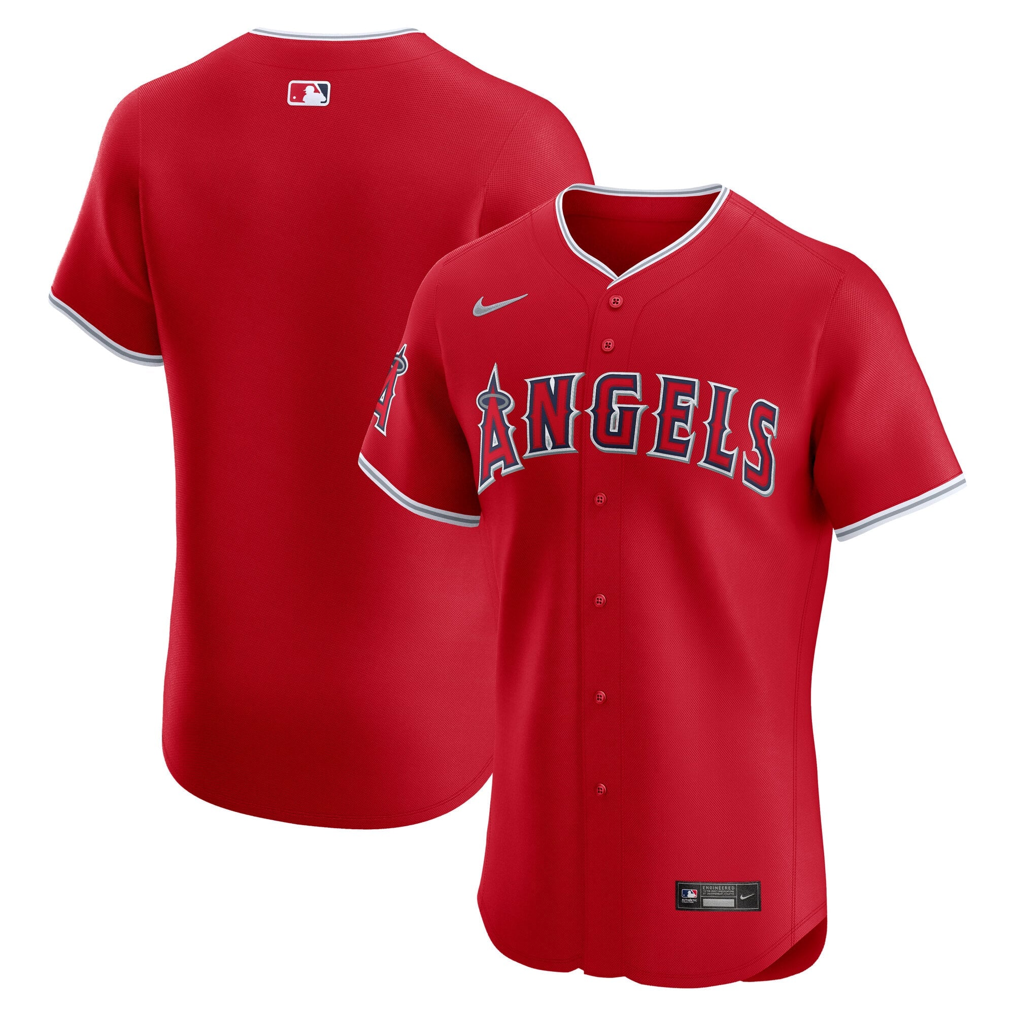 Men's Los Angeles Angels Nike Red Alternate Elite Jersey - 2