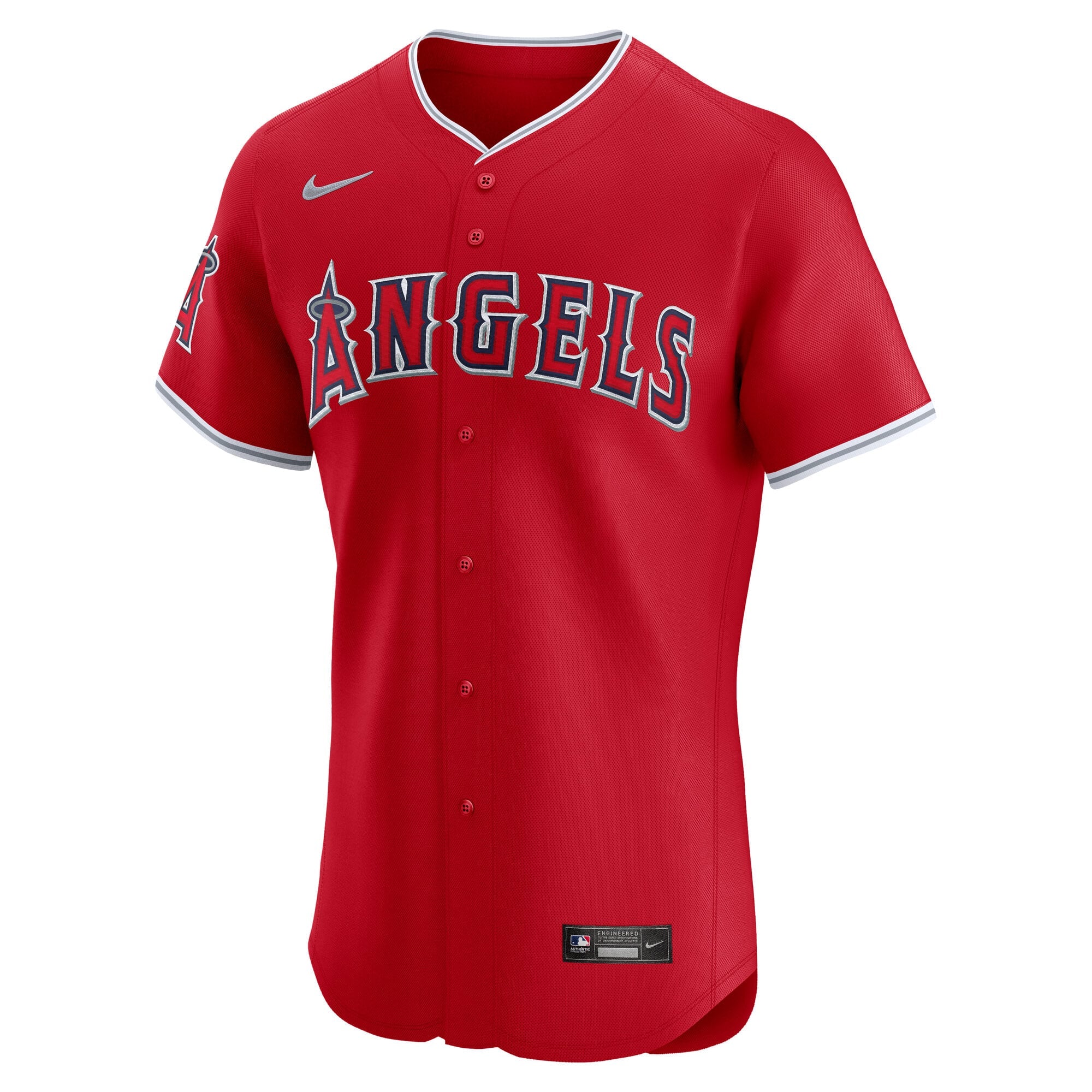 Men's Los Angeles Angels Nike Red Alternate Elite Jersey - 3