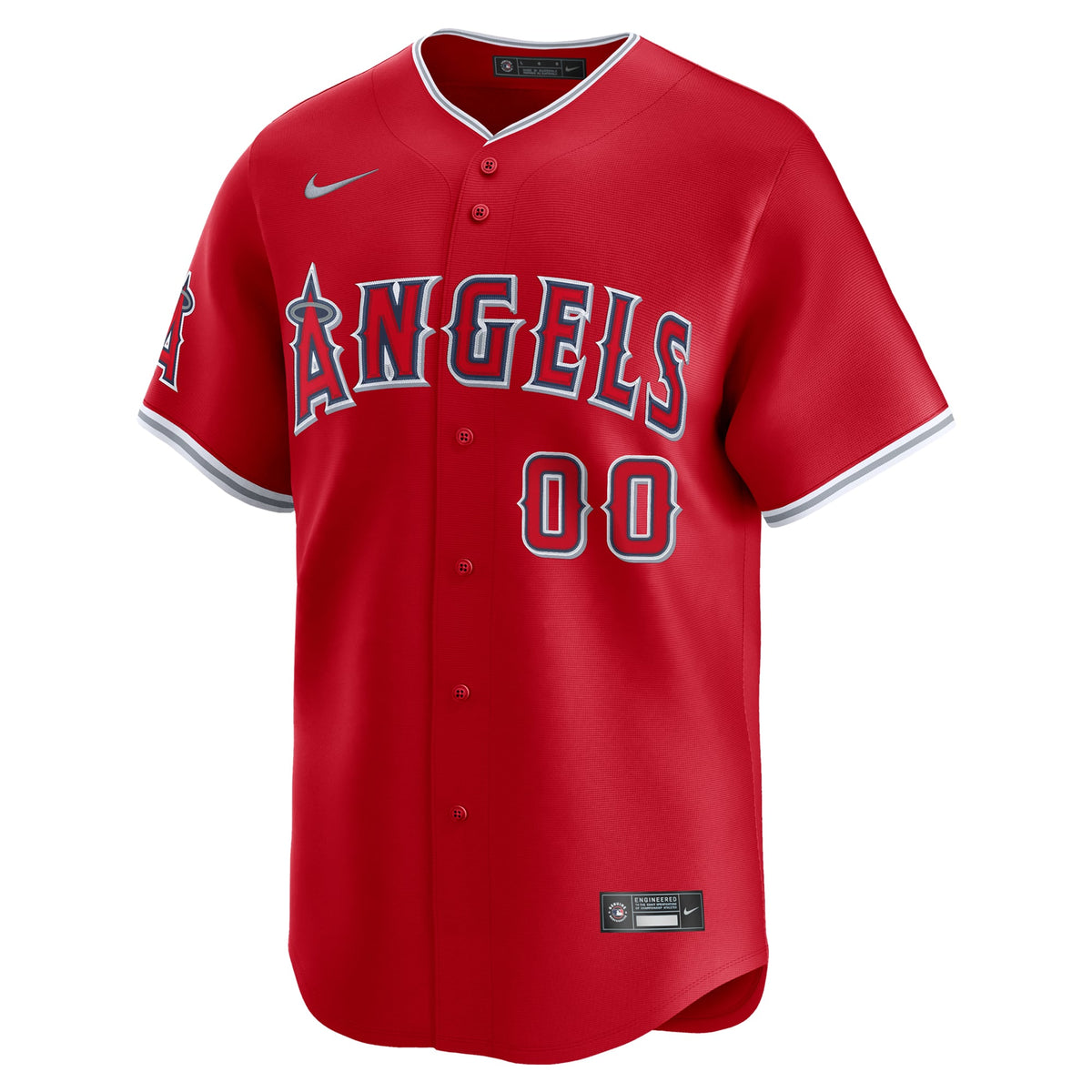 Men's Los Angeles Angels Nike Red Alternate Limited Custom Jersey - 3