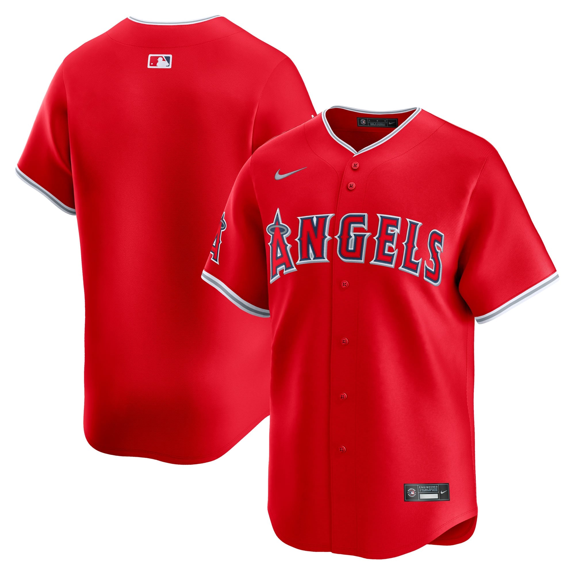 Men's Los Angeles Angels Nike Red Alternate Limited Jersey - 2