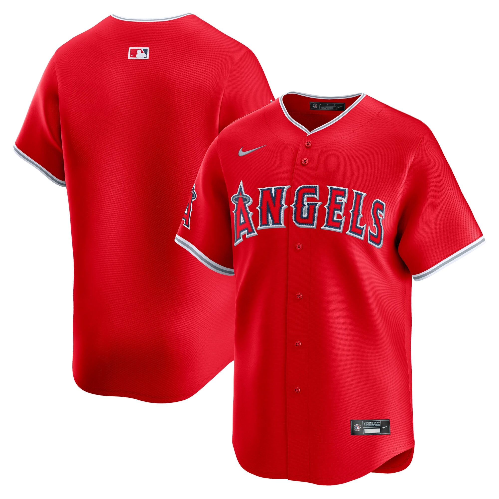 Men's Los Angeles Angels Nike Red Alternate Limited Jersey - 2