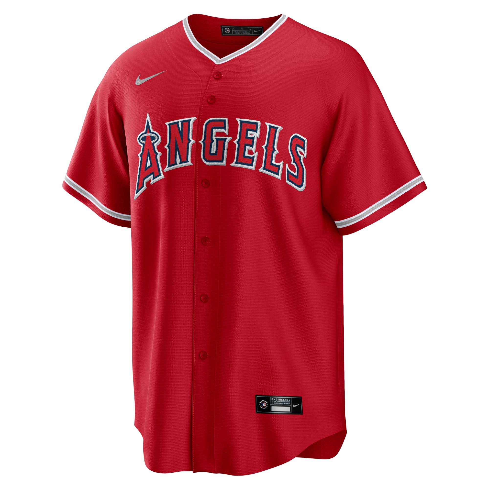 Men's Los Angeles Angels Nike Red Alternate Replica Team Jersey - 3
