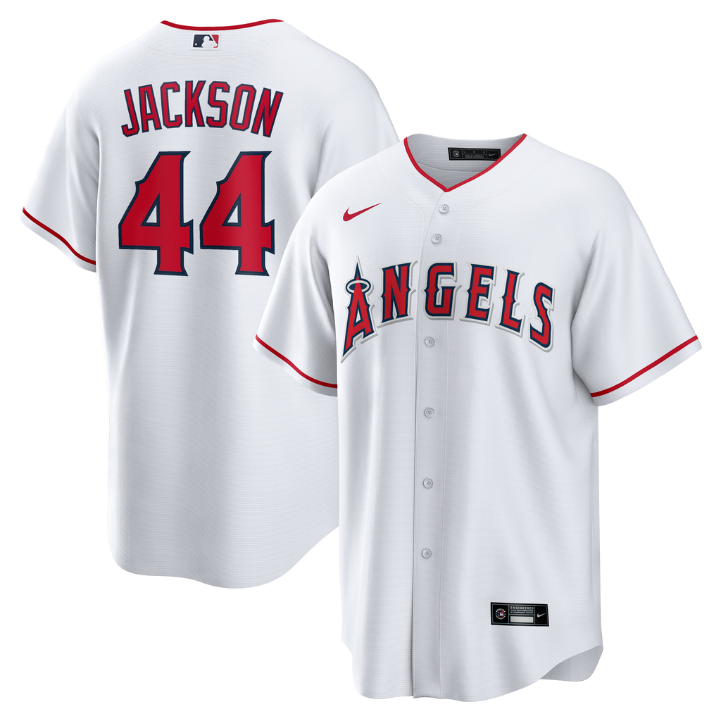 Men's Los Angeles Angels Reggie Jackson Nike White Home Retired Player Replica Jersey - 2