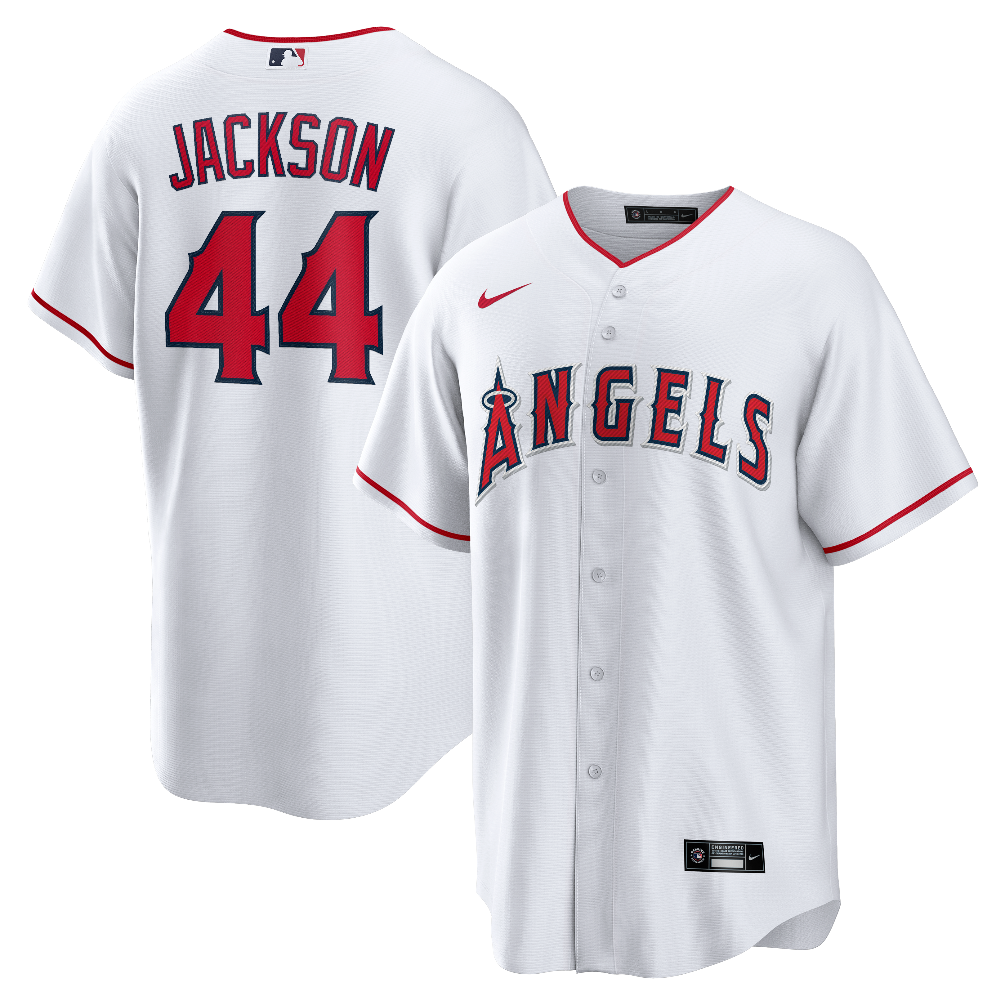 Men's Los Angeles Angels Reggie Jackson Nike White Home Retired Player Replica Jersey - 2