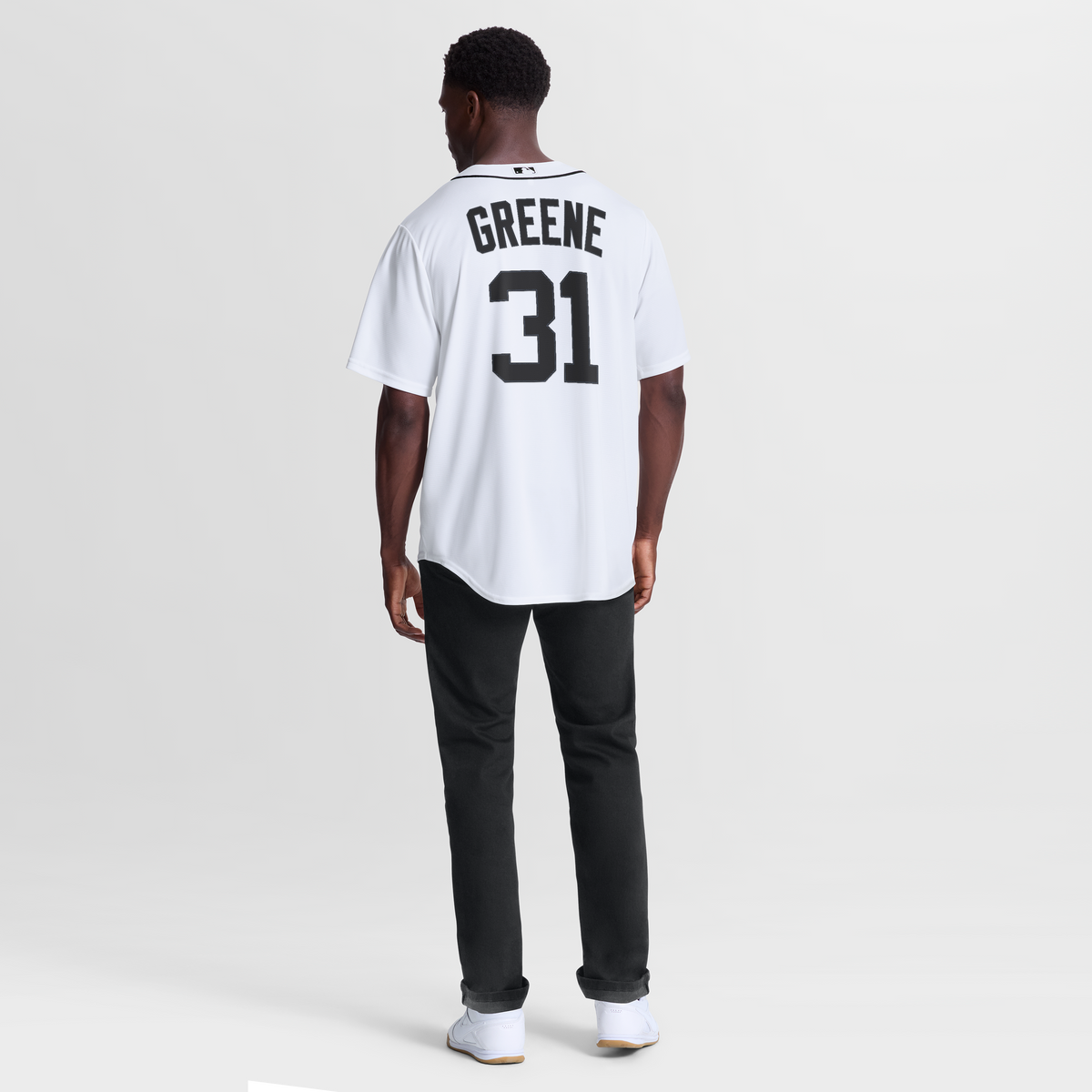 Men's Detroit Tigers Riley Greene Nike White Home Replica Jersey - 6