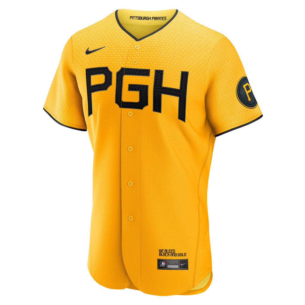 Men's Pittsburgh Pirates Roberto Clemente Nike Gold City Connect Authentic Player Jersey - 3