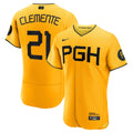 Men's Pittsburgh Pirates Roberto Clemente Nike Gold City Connect Authentic Player Jersey