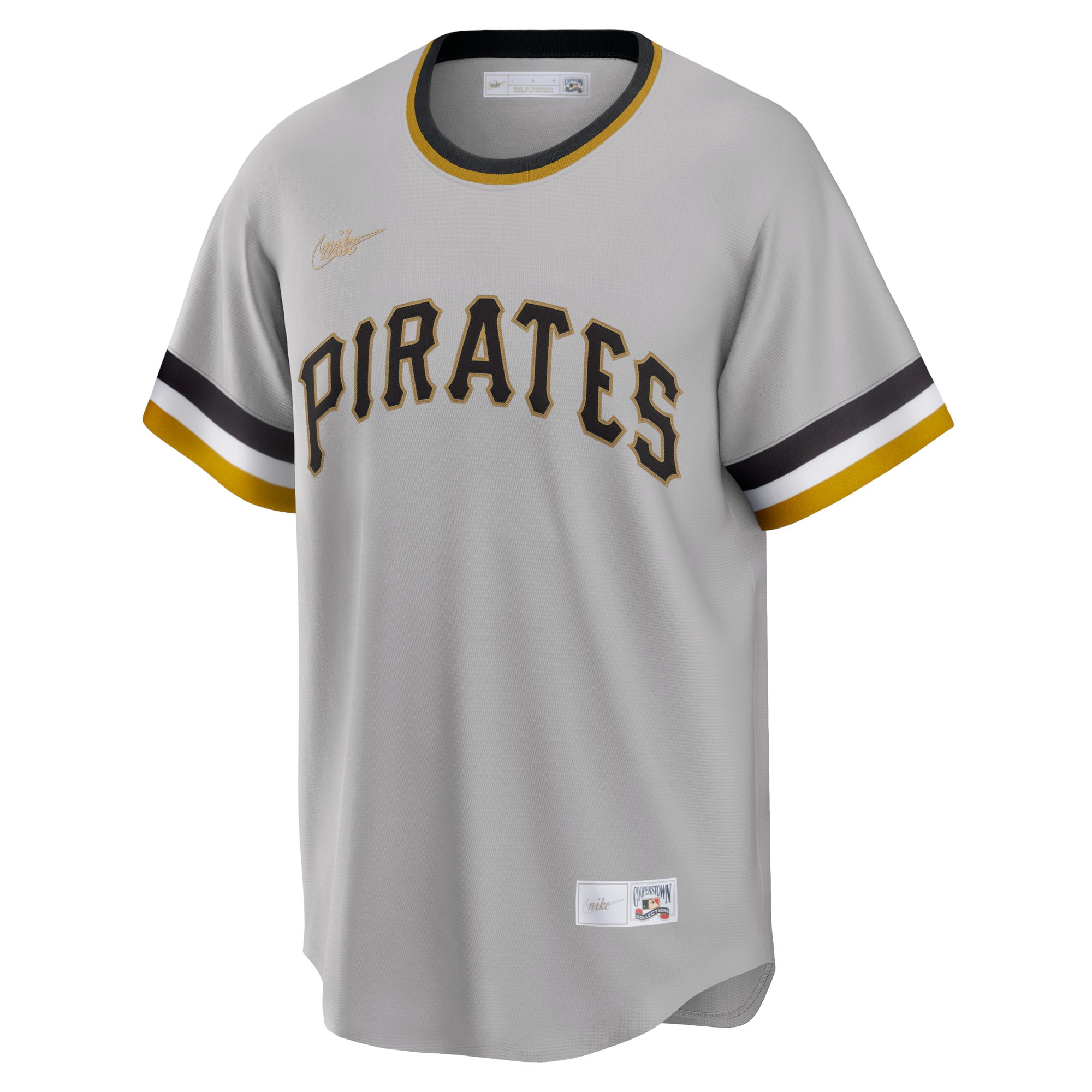 Men's Pittsburgh Pirates Roberto Clemente Nike Gray Road Cooperstown Collection Player Jersey - 3