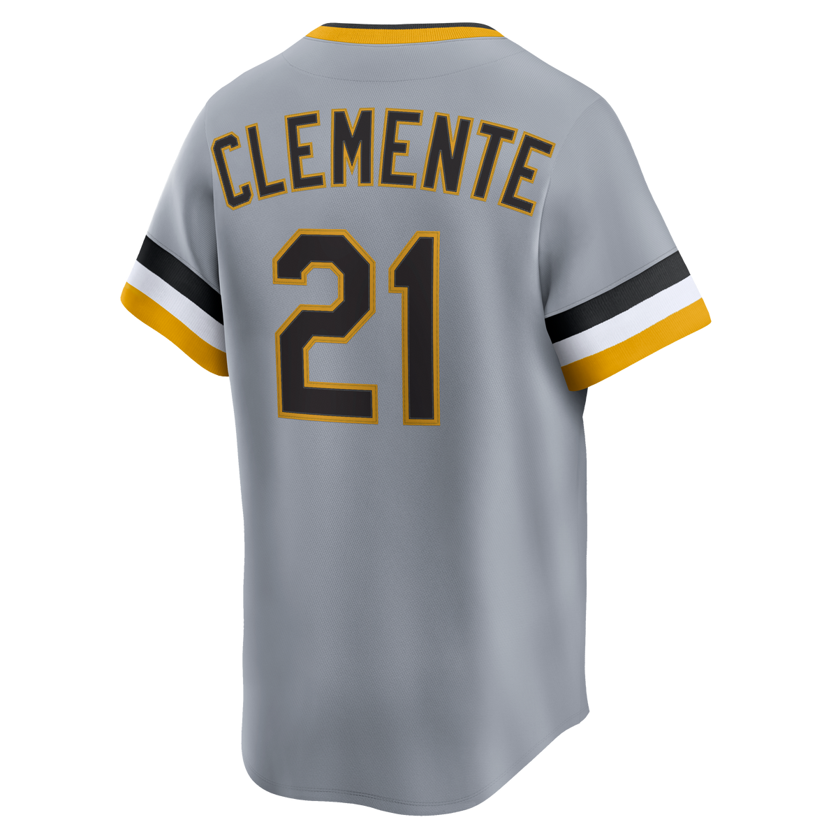 Men's Pittsburgh Pirates Roberto Clemente Nike Gray Throwback Cooperstown Collection Limited Jersey - 4