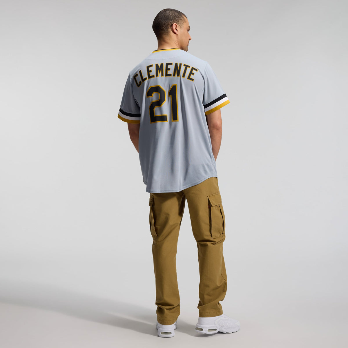 Men's Pittsburgh Pirates Roberto Clemente Nike Gray Throwback Cooperstown Collection Limited Jersey - 8