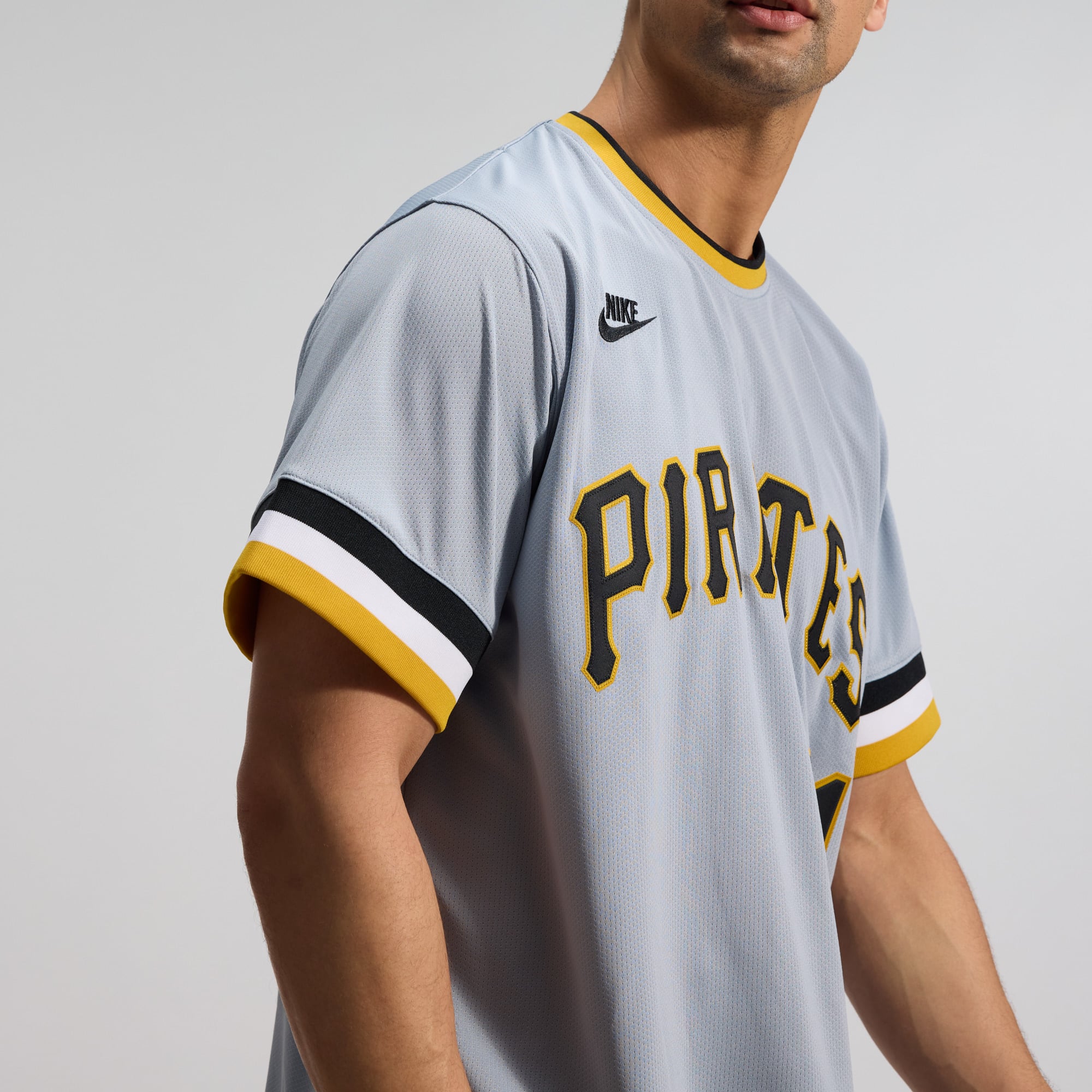 Men's Pittsburgh Pirates Roberto Clemente Nike Gray Throwback Cooperstown Collection Limited Jersey - 10