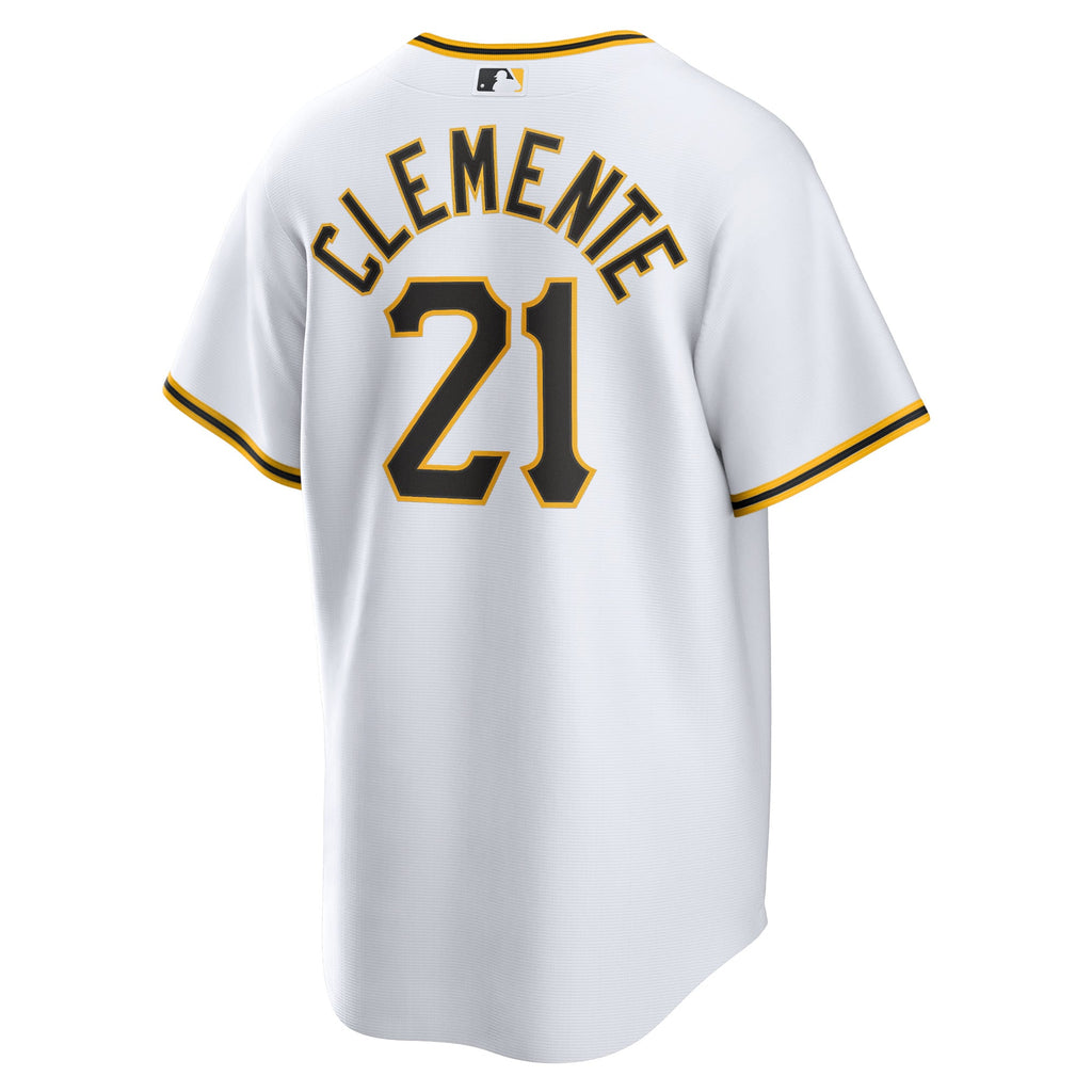 Men's Pittsburgh Pirates Roberto Clemente Nike White Home Replica Player Name Jersey - 4