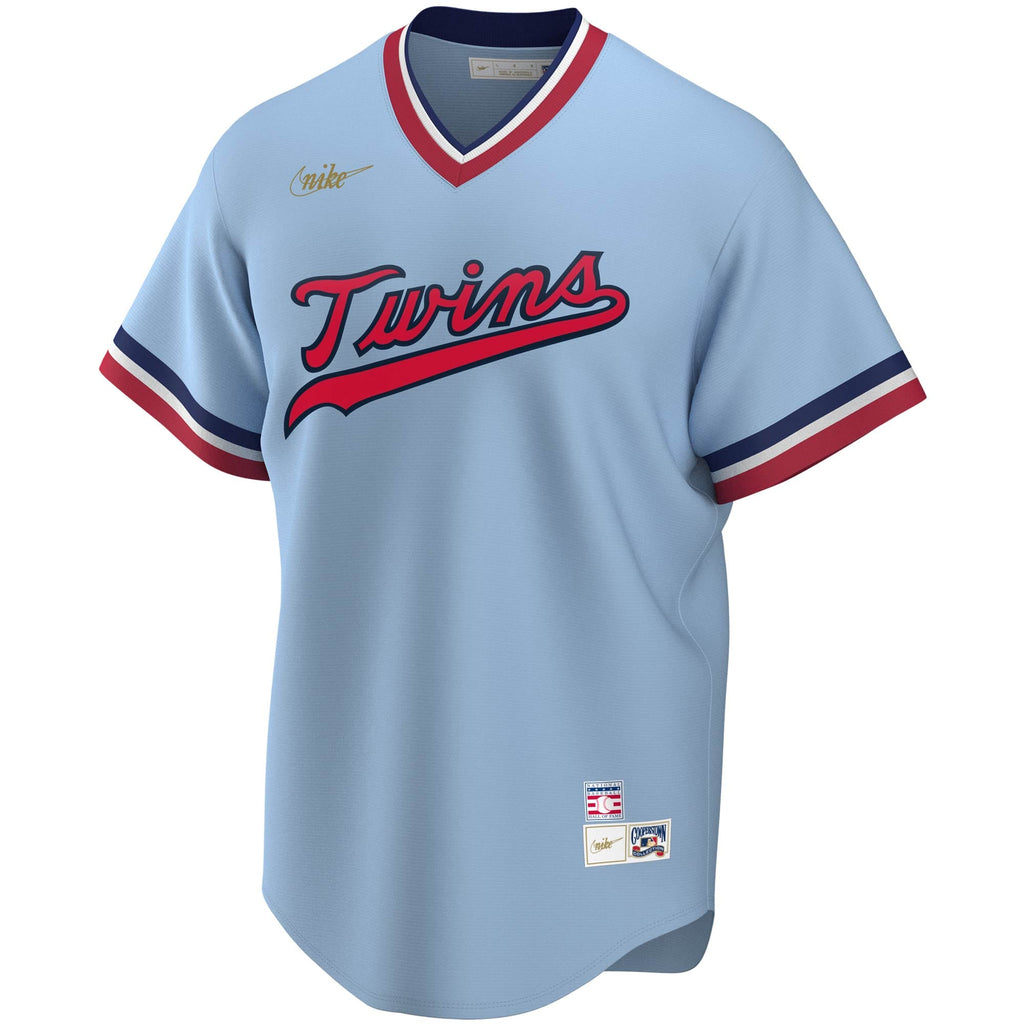 Men's Minnesota Twins Rod Carew Nike Light Blue Road Cooperstown Collection Player Jersey - 3