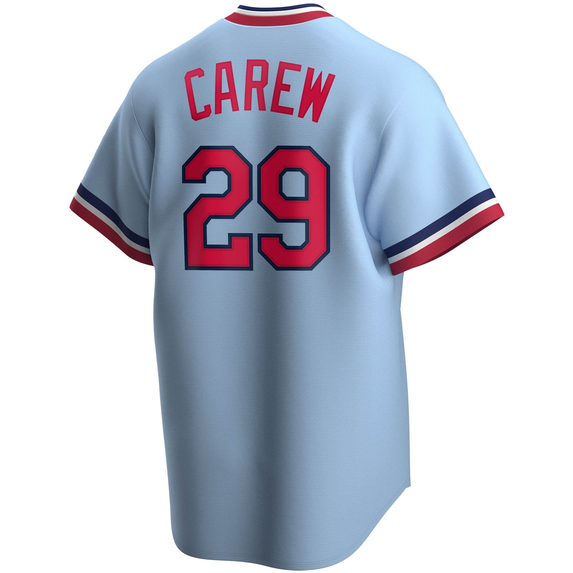 Men's Minnesota Twins Rod Carew Nike Light Blue Road Cooperstown Collection Player Jersey - 4