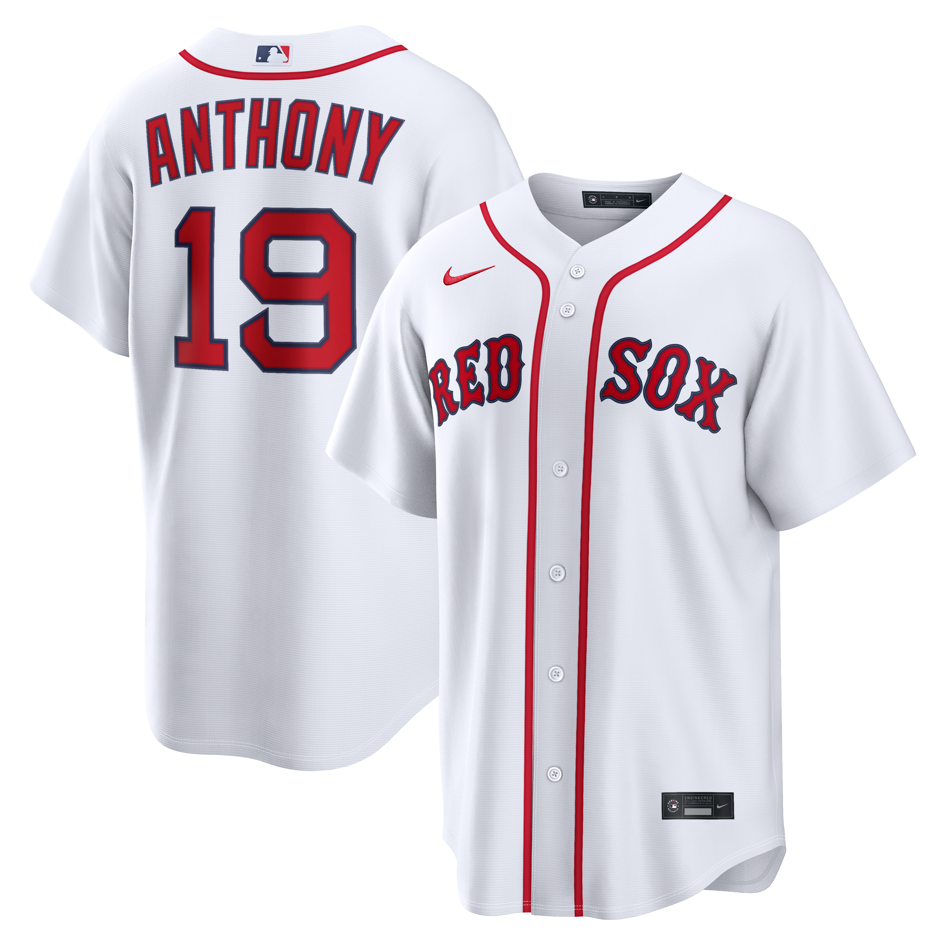 Men's Boston Red Sox Roman Anthony Nike White Home Replica Jersey - 2
