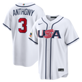Men's USA Baseball Roman Anthony Nike White 2026 World Baseball Classic Home Stadium Jersey