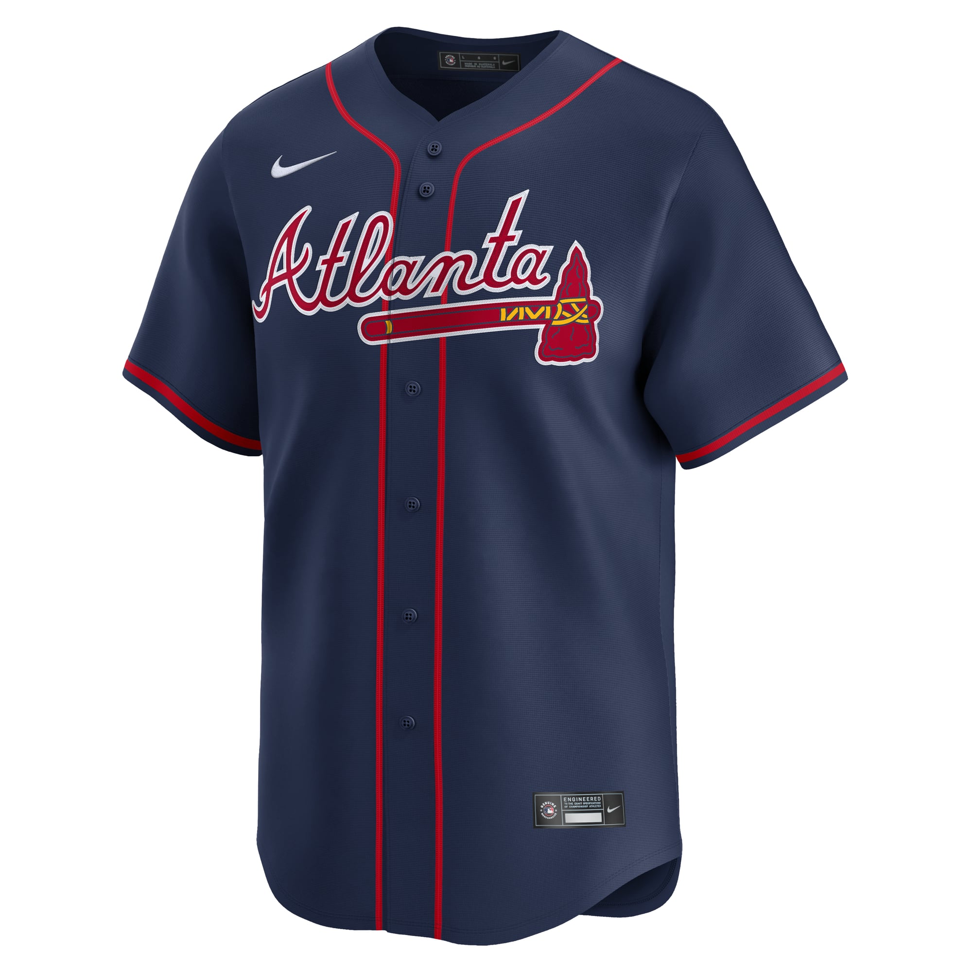 Men's Atlanta Braves Ronald Acuña Jr. Nike Navy Alternate Limited Jersey - 3