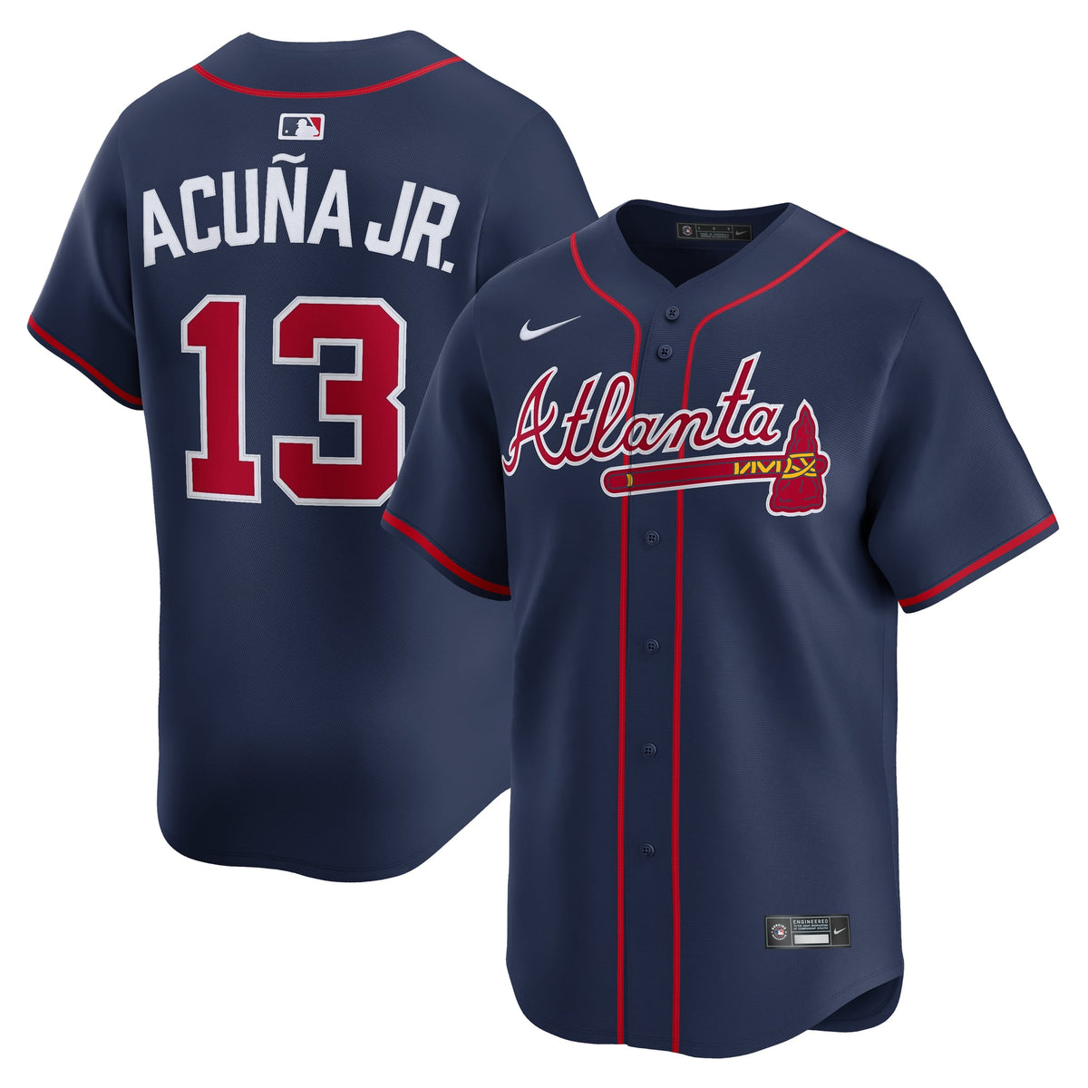 Men's Atlanta Braves Ronald Acuña Jr. Nike Navy Alternate Limited Jersey
