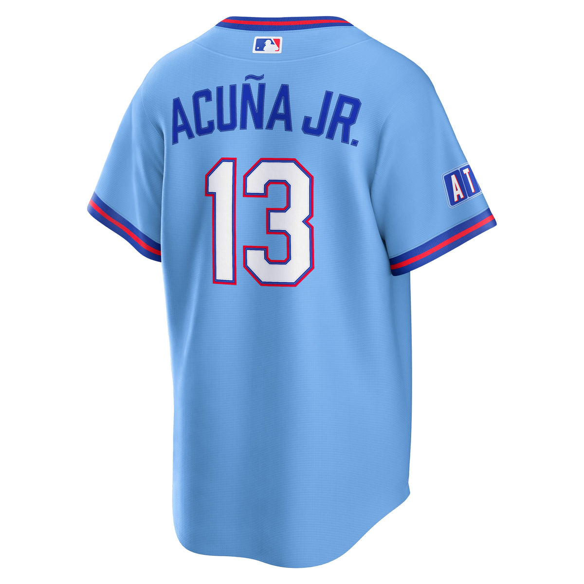 Men's Atlanta Braves Ronald Acuña Jr. Nike Powder Blue 2026 City Connect Stadium Jersey - 4