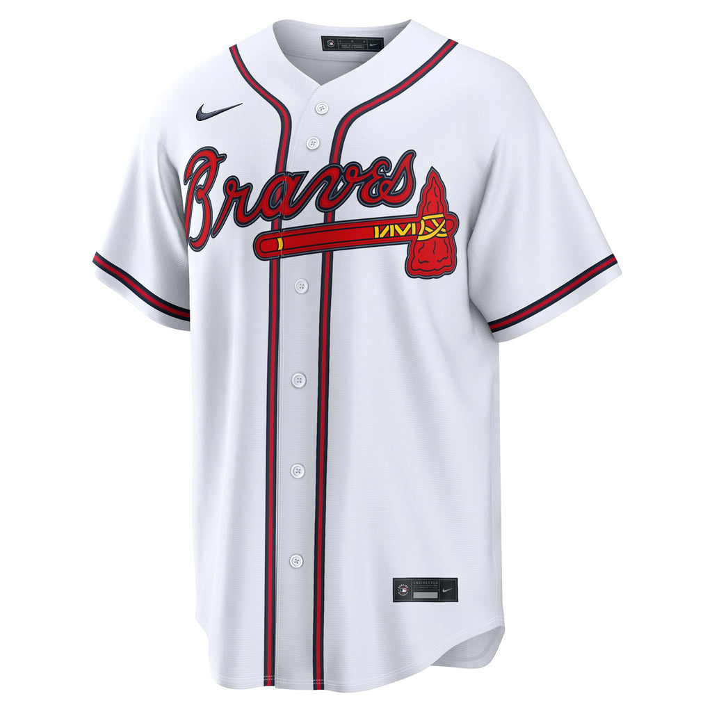 Men's Atlanta Braves Ronald Acuña Jr. Nike White Home Replica Jersey - 3