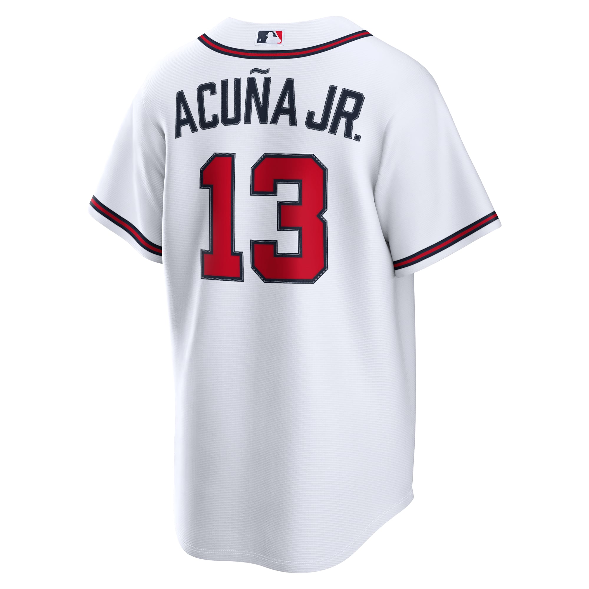 Men's Atlanta Braves Ronald Acuña Jr. Nike White Home Replica Jersey - 4