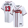 Men's Atlanta Braves Ronald Acuña Jr. Nike White Home Replica Jersey