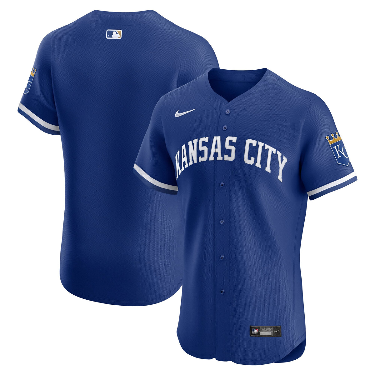 Men's Kansas City Royals Nike Royal Alternate 2 Elite Jersey - 2