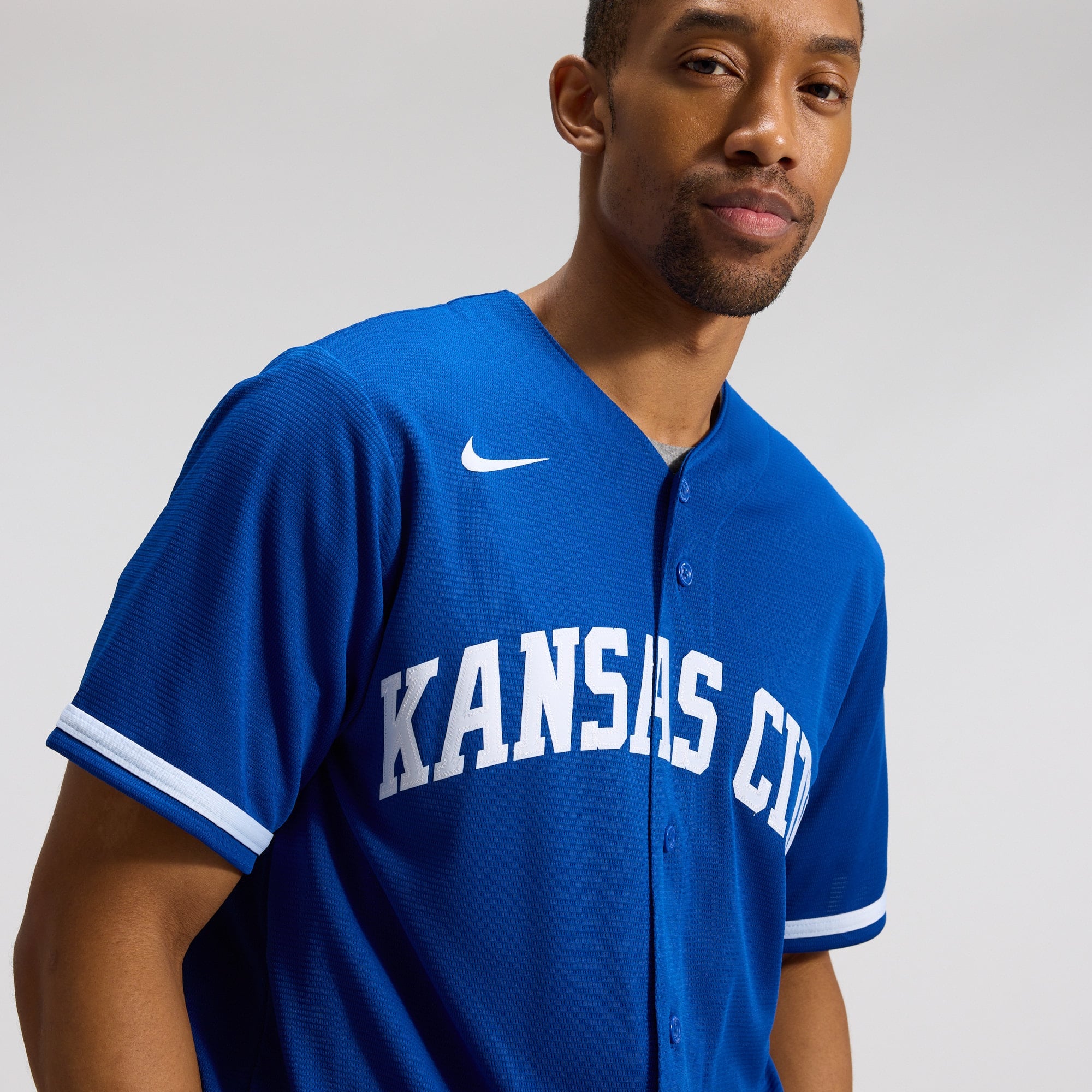 Men's Kansas City Royals Nike Royal Alternate Replica Team Jersey - 8