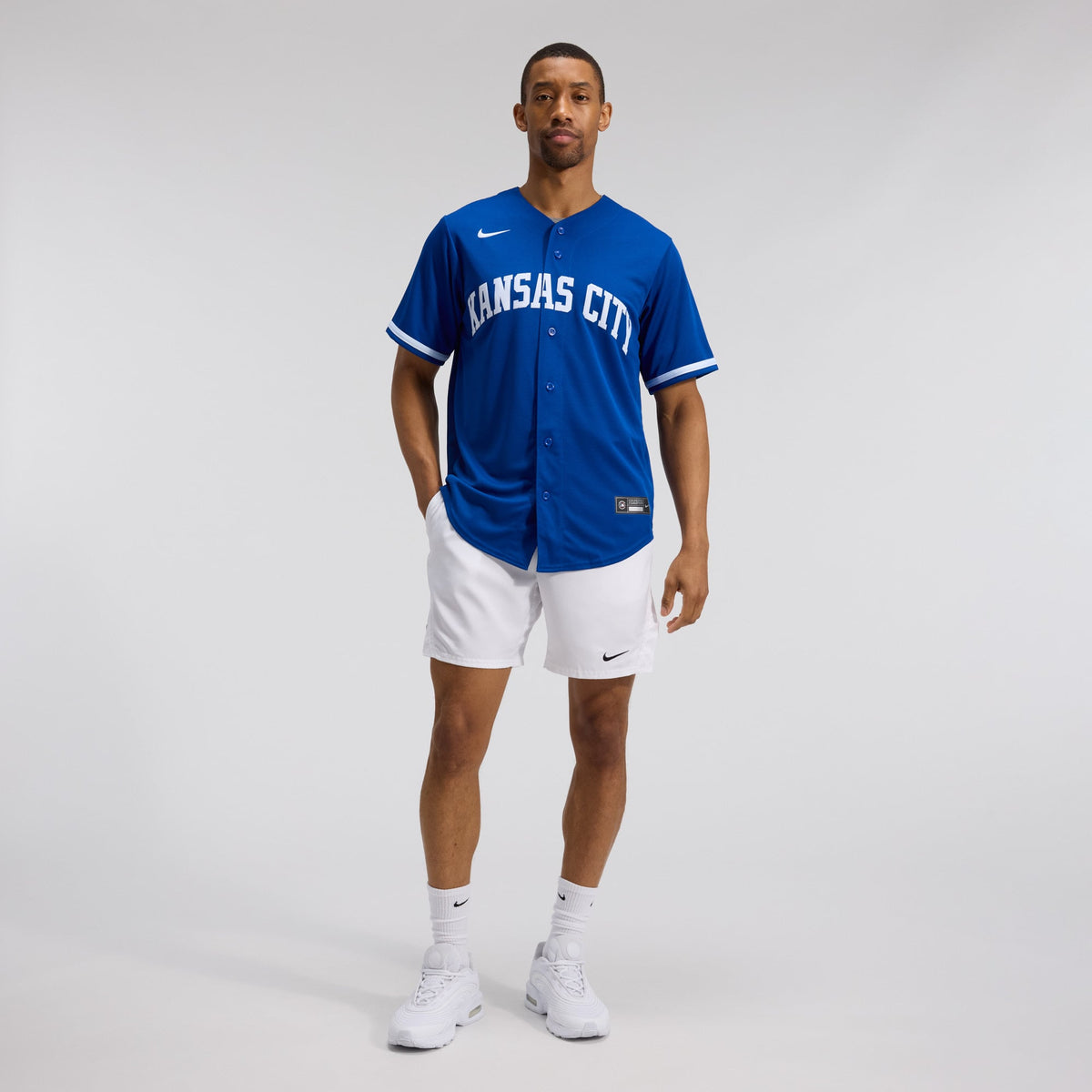 Men's Kansas City Royals Nike Royal Alternate Replica Team Jersey - 4