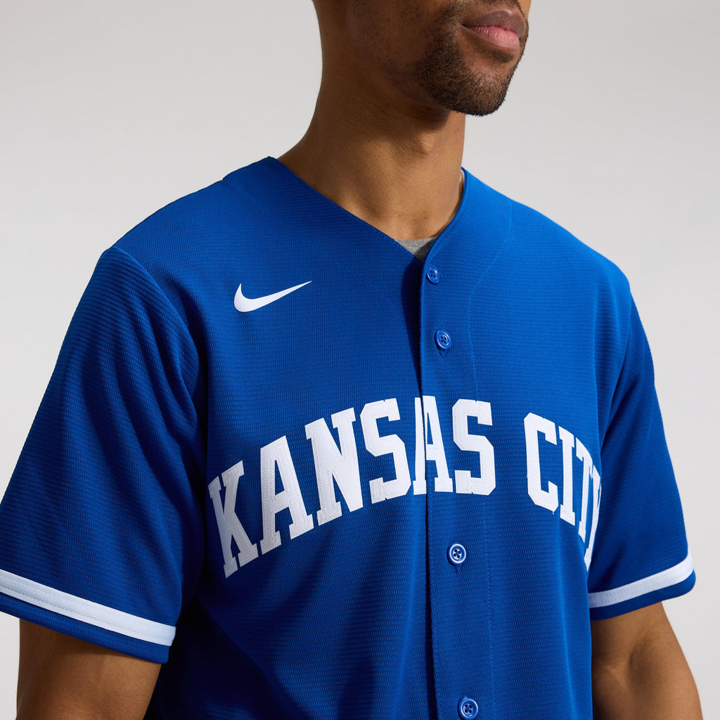 Men's Kansas City Royals Nike Royal Alternate Replica Team Jersey - 7