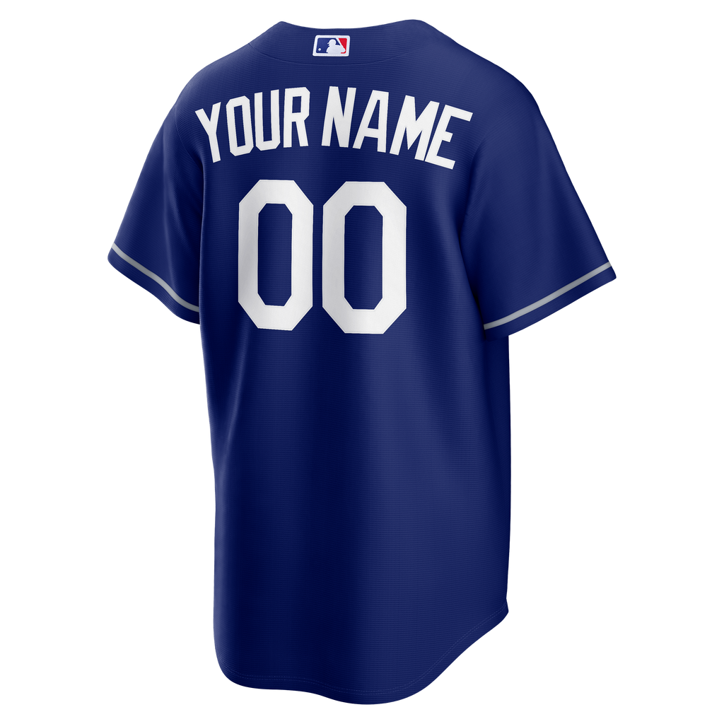 Men's Los Angeles Dodgers Nike Royal Alternate Replica Custom Jersey - 4
