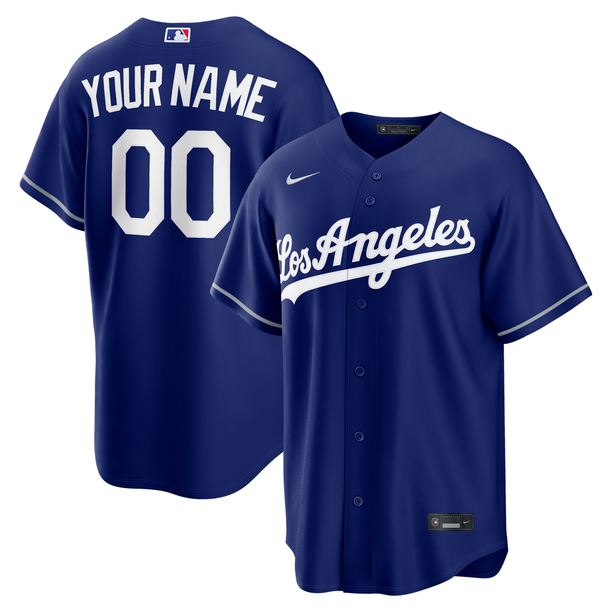 Men's Los Angeles Dodgers Nike Royal Alternate Replica Custom Jersey