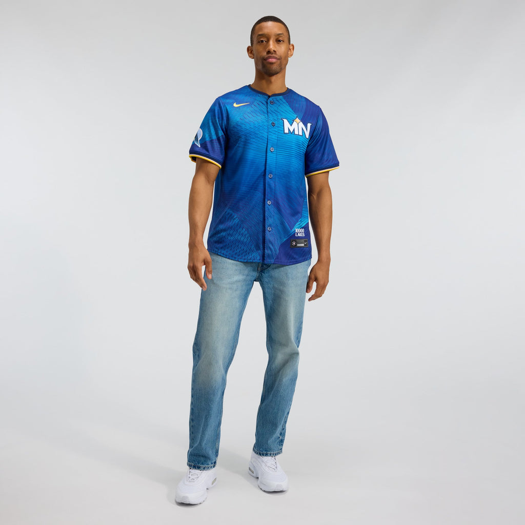 Men's Minnesota Twins Nike Royal City Connect Limited Jersey - 4