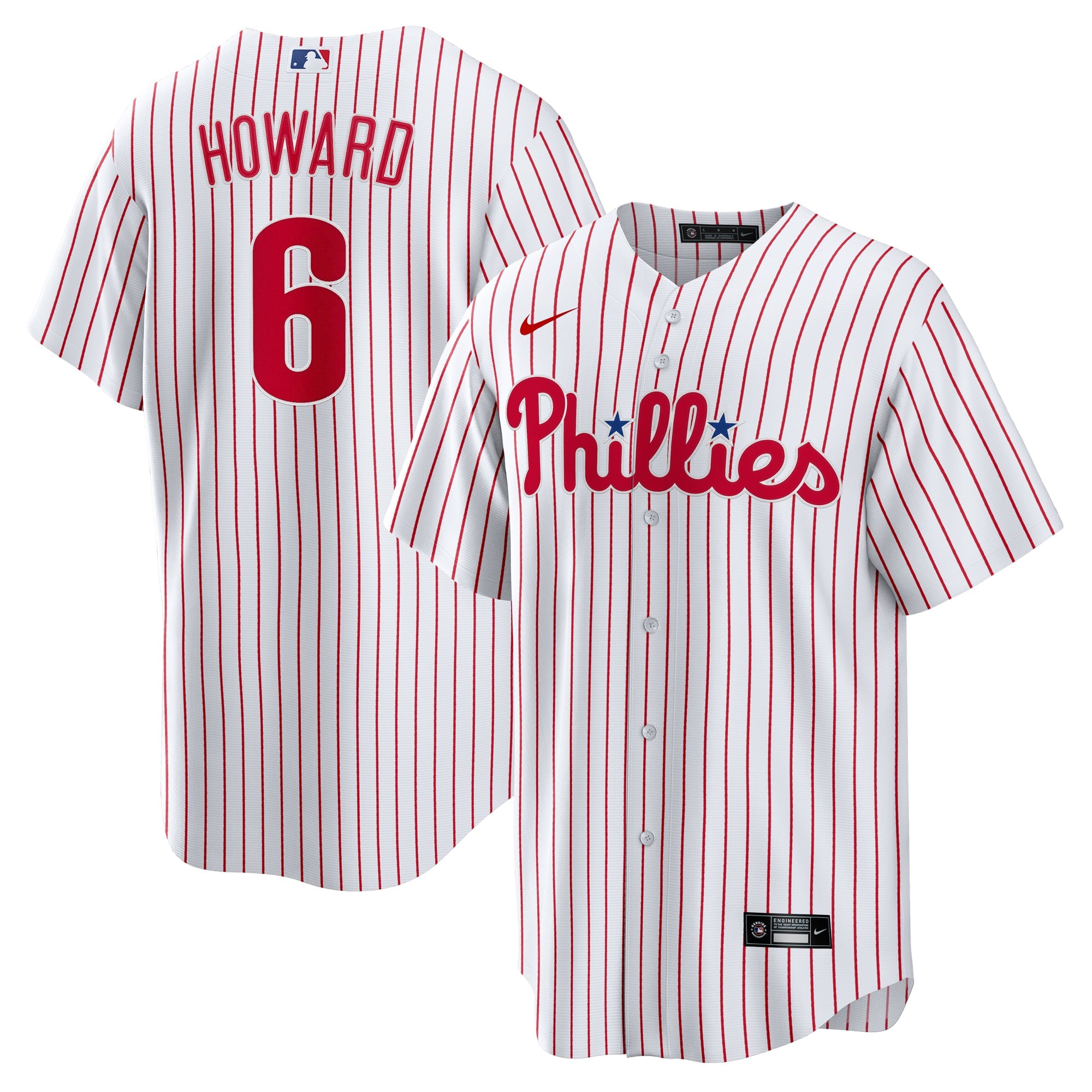 Men's Philadelphia Phillies Ryan Howard Nike White Replica Player Jersey - 2