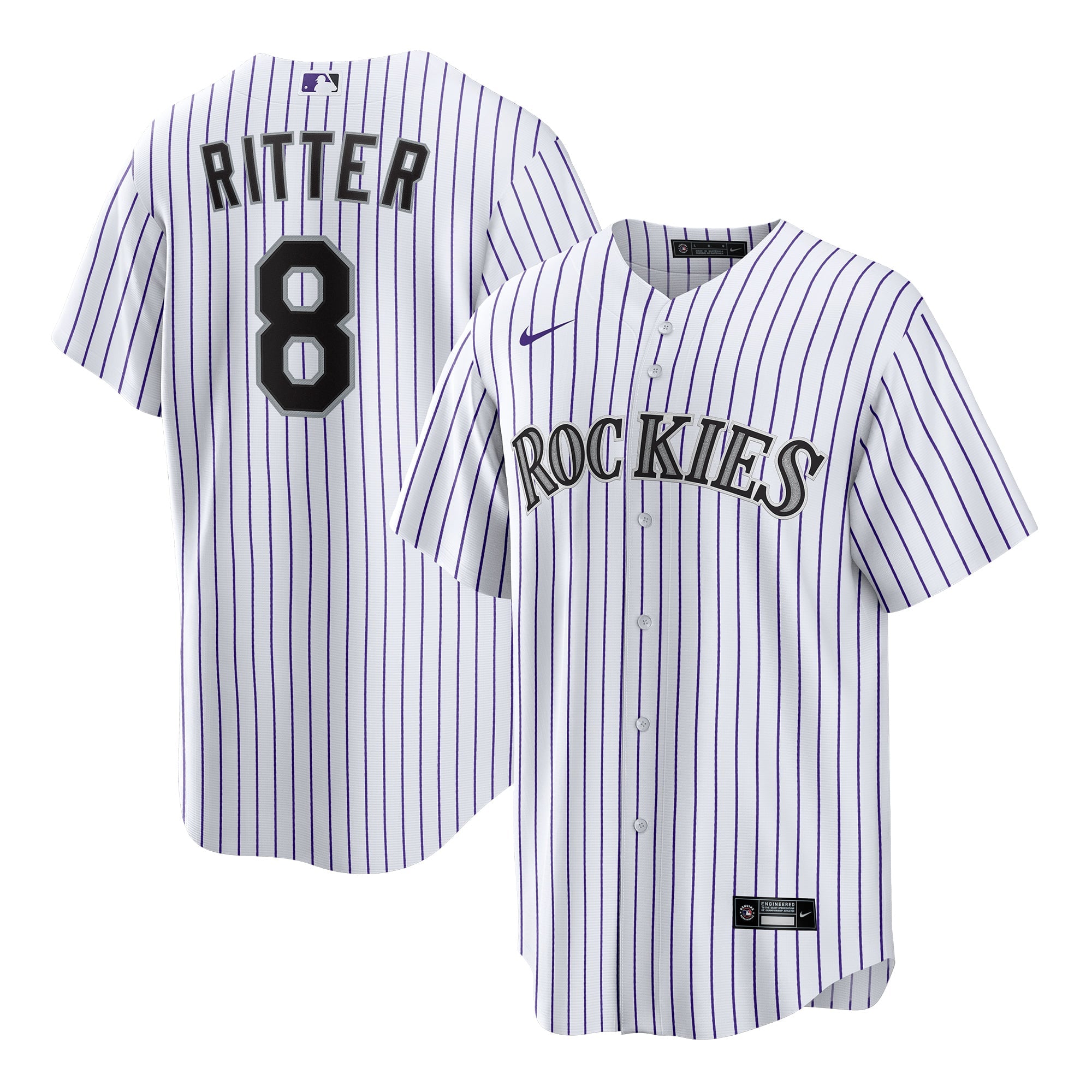 Men's Colorado Rockies Ryan Ritter Nike White Home Replica Jersey - 2