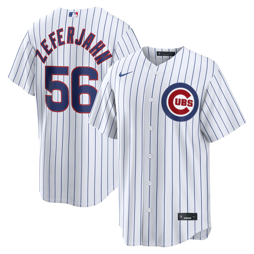Men's Chicago Cubs Ryan Zeferjahn Nike White Home Replica Jersey