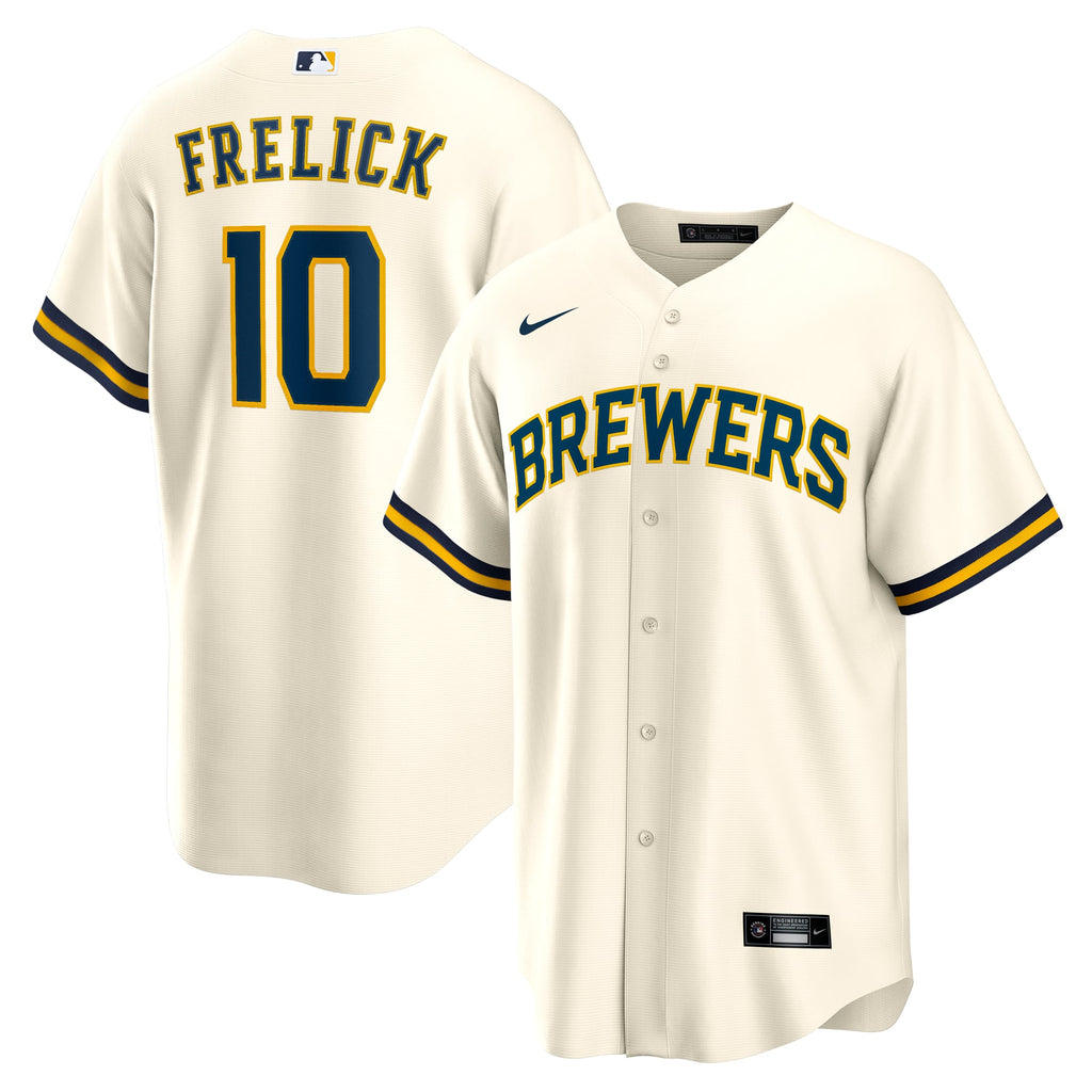 Men's Milwaukee Brewers Sal Frelick Nike Cream Home Replica Player Jersey - 2