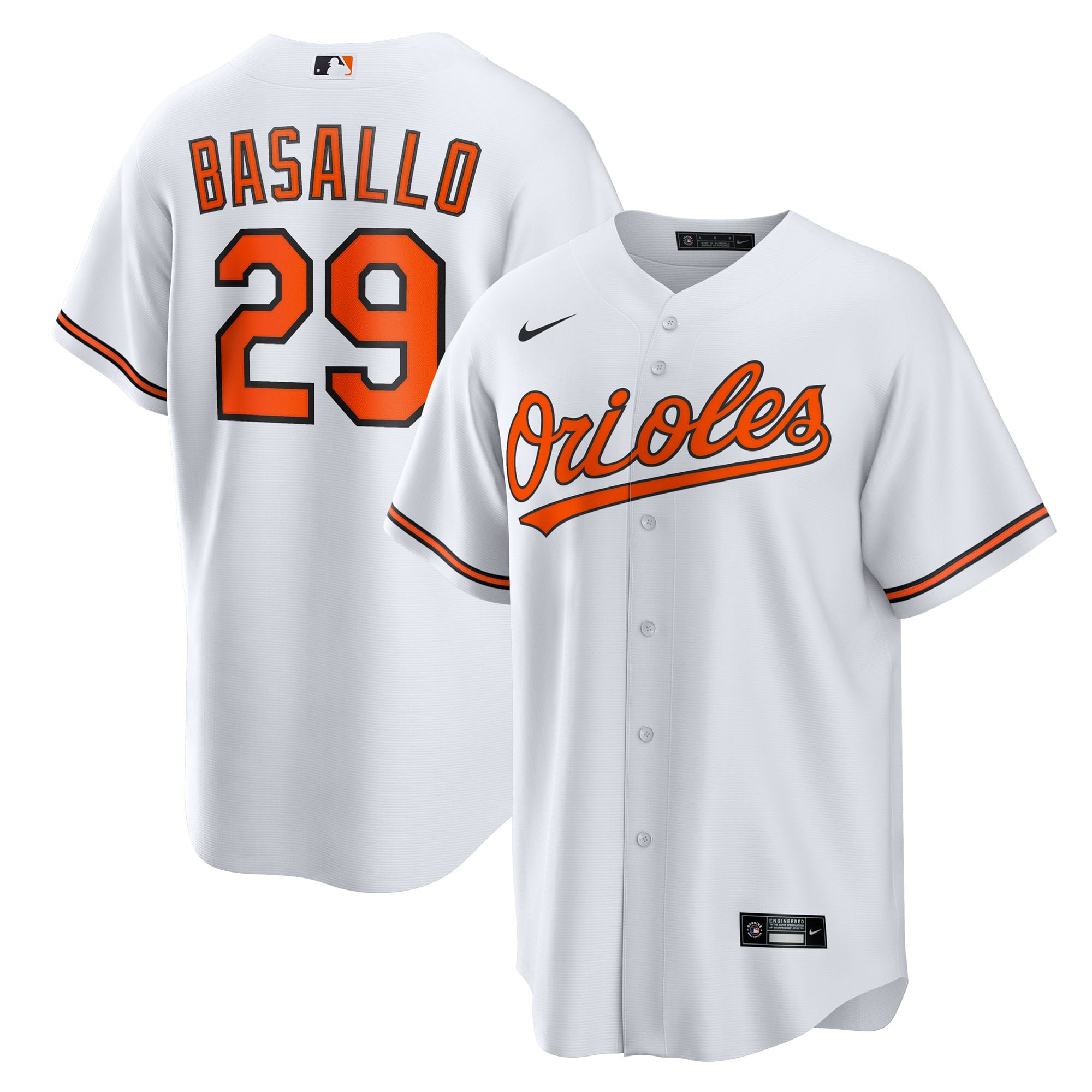 Men's Baltimore Orioles Samuel Basallo Nike White Replica Player Jersey